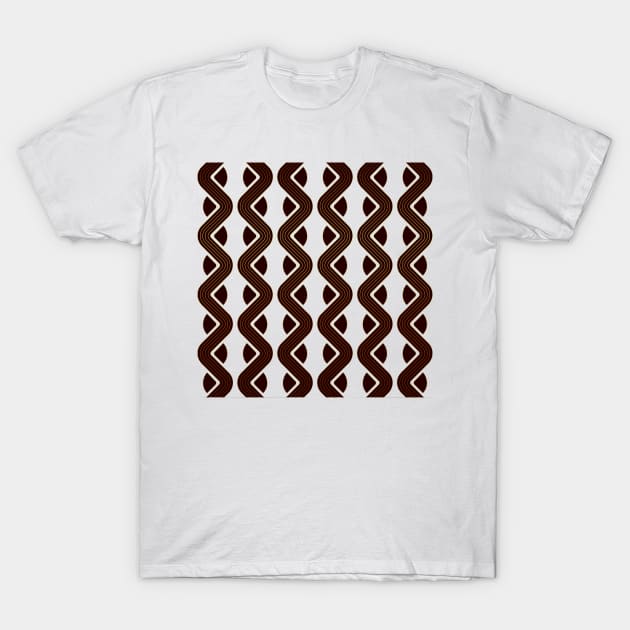 Pattern Geometric gold elegant brown T-Shirt by soycarola